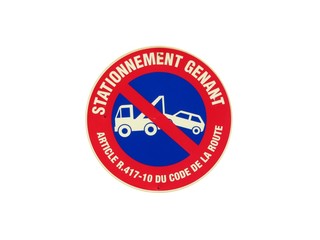 Panneau ' dissuasif ' de stationnement