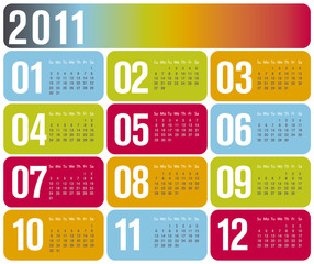 Contemporary design calendar 2011