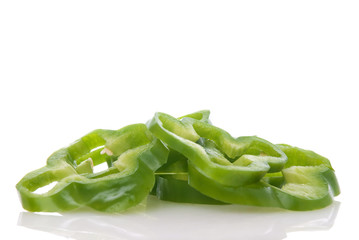 Sliced green pepper