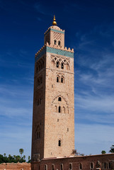 Fototapeta na wymiar Minaret de la Koutoubia à Marrakech