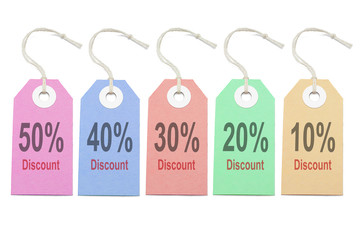 Multicolor paper tags