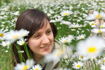 Girl in meadow