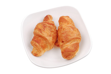 The fresh buns on white