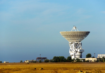 Radio telescope, radar in astronomical observatory