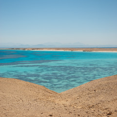 Turquiose waters of a tropical lagoon