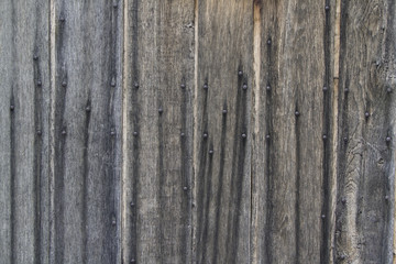 Old wooden planks with rusty nails