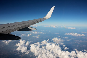 Fototapeta na wymiar Clouds and sky from airplane