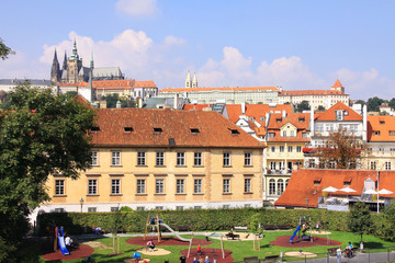 The View on the beautiful Prague gothic Castle