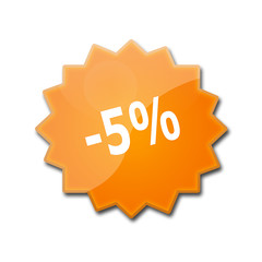 Estrella brillante con descuento del 5%