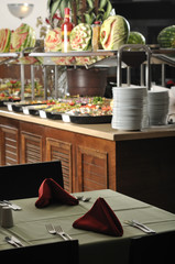 Catering food at a wedding party