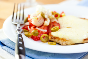 Turkey breast with mozzarella