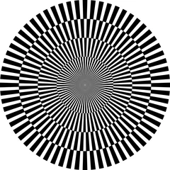 Velours gordijnen Psychedelisch optische illusie, rond