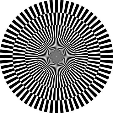 optische Illusion, rund
