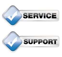 service support hellblau buttons