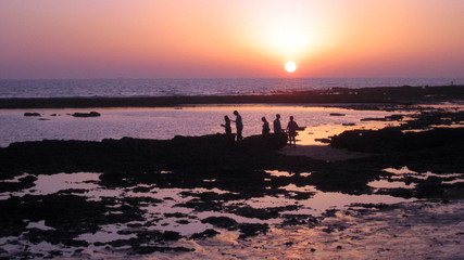 Fototapeta premium Atardecer en la playa