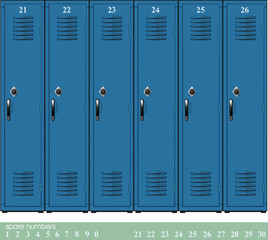 Empty school lockers