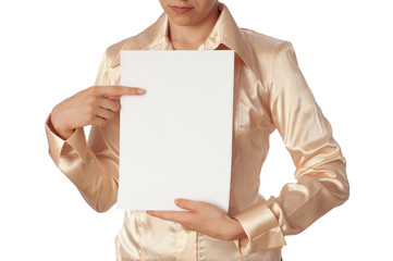 white blank paper