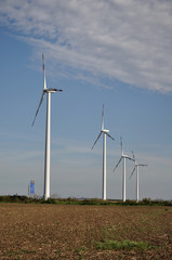 sassonia, linea di generatori eolici