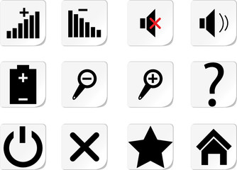 Collection of buttons for mediaplayers
