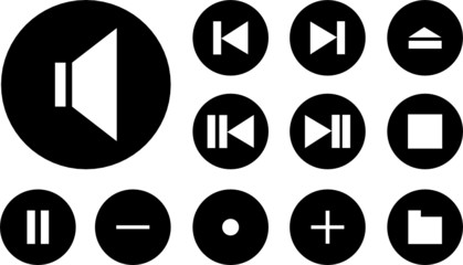 Collection of buttons for mediaplayers