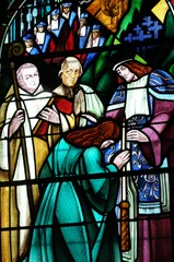 Zelfklevend Fotobehang France, vitraux de l’église de Beuvron en Auge © PackShot
