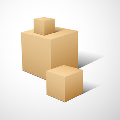 Abstract background with cube. Vector illustration.