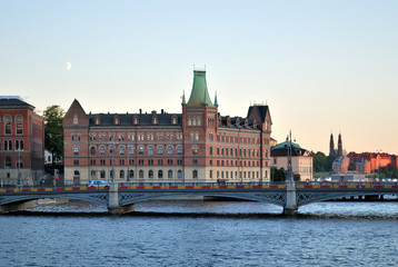 Obraz premium Stockholm after sunset