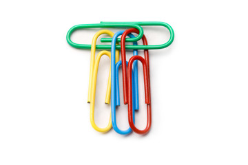 Paper clip isolated on white