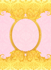 Pink Background with the old frame