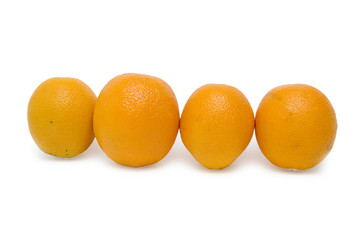 Orange group isolated on the white background