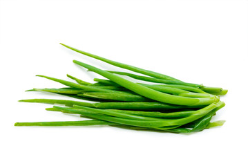 Bunch of green onion isolated on the white background