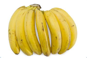 Bunch of bananas isolated on white background