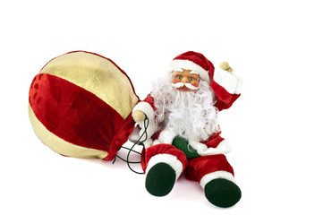 Snowman Santa Claus with balloon 1