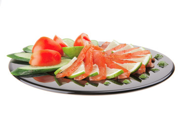 salmon on plate