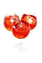 red light wine goblet