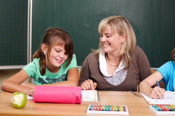 Lehrerin erklärt