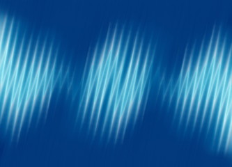 Sound waves oscillating on blue background