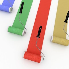 Obraz premium 3d paint rollers