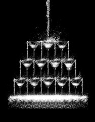 splashes water on black background