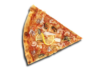 Pizza slice close-up