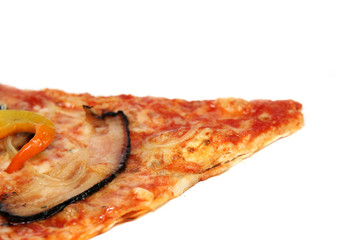 Pizza slice close-up