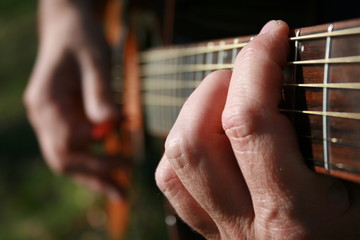 man playing guitar