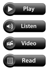 MEDIA Web Buttons (read video listen play watch player news key)