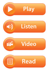 MEDIA Web Buttons (read video listen play watch player set pad)