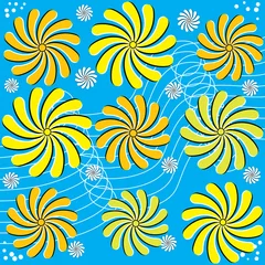 Photo sur Plexiglas Psychédélique Fleurs sauvages (illusion de mouvement)