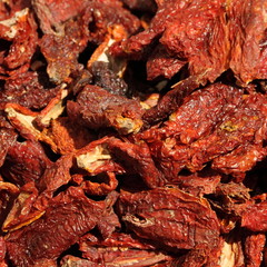 sun-dried tomatoes on italian market