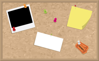 Cork Board with Blank Elements