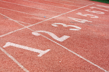 Fototapeta premium Rubber track stadium