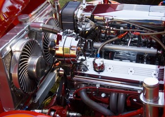 customized car engine