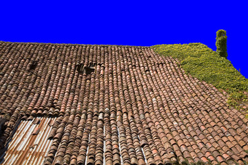 france,85,vendée : toit en tuiles